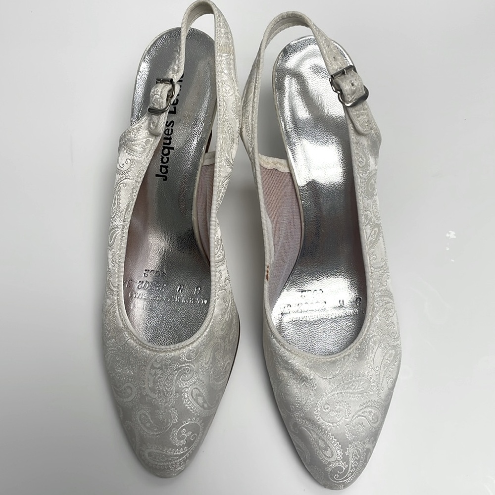 Jacques Levine White Vintage Dress Shoes